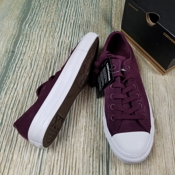 Converse Shoes - New CONVERSE red plush suede OX lace up sneakers